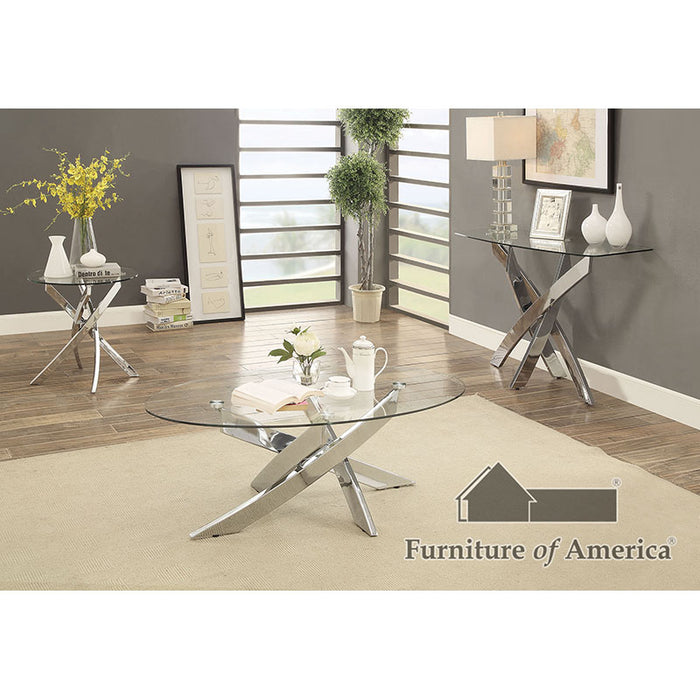 Laila Sofa Table - Chrome