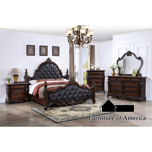 Cremona 5 PC. Bedroom Set W/ Chest - Dark Cherry