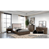 Vellara Uph Panel Bed - Dark Walnut