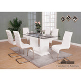 Eva Table + 6 Chairs - White/Clear