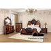 Aquilina Bed - Dark Cherry/Oak - King