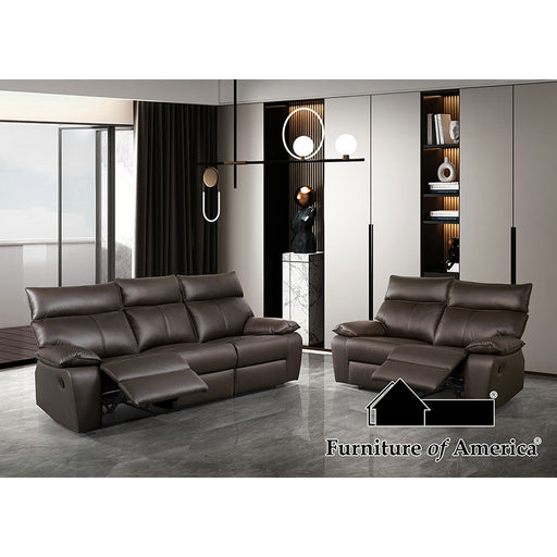 Onoria Sofa + Loveseat Manual - Brown