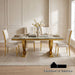 Wadenstil 5 PC. Dining Table Set - Gold/Green/White / 5 PC. Dining Table Set (CM3295GDGR-T-5PC-WH)
