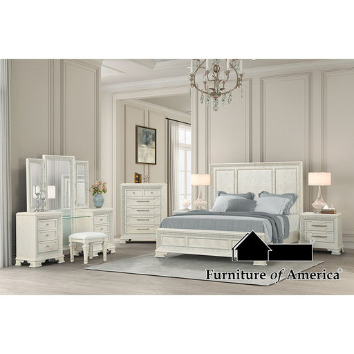 Stella Mia Panel Bed - Creamy White - King