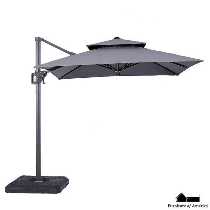 Fida **oversize** 8FT Square Umbrella W/ Double Top - Gray