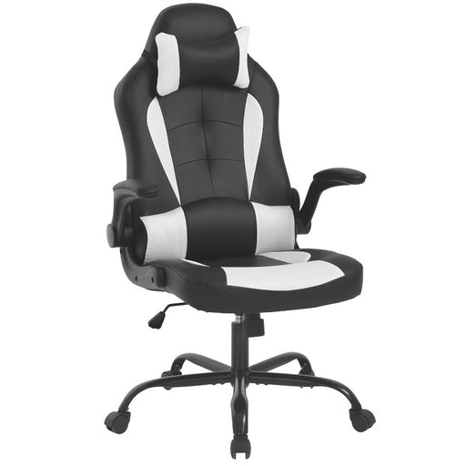 White Gaming/office Chair With Lumbar Support