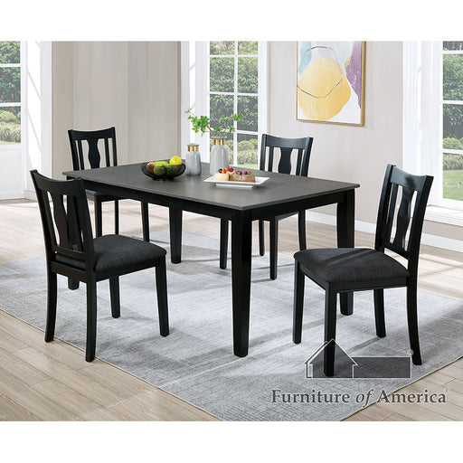 Carbey 5 PC. Dining Table Set - Black/Gray