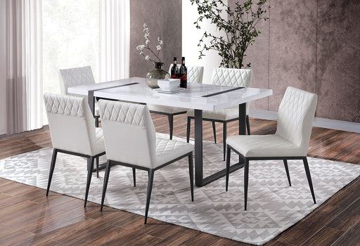 Alessia Dining Table - White/Black