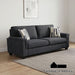 Ivara Sofa W 2 Pillows - Dark Gray
