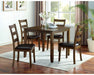 Gracefield 5PK Dining Table Set - Walnut/Dark Brown