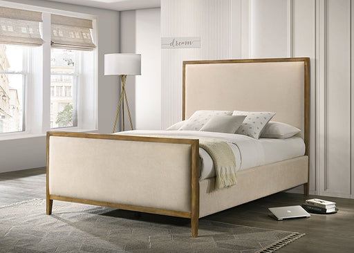 Key Bed - King / Beige/Natural Oak