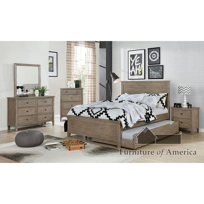 Vevey Bed - Wire-Brushed Warm Gray - Full