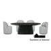 Tottenham 5 Pc Dining Table Set - Black / 5 PC. Dining Table Set