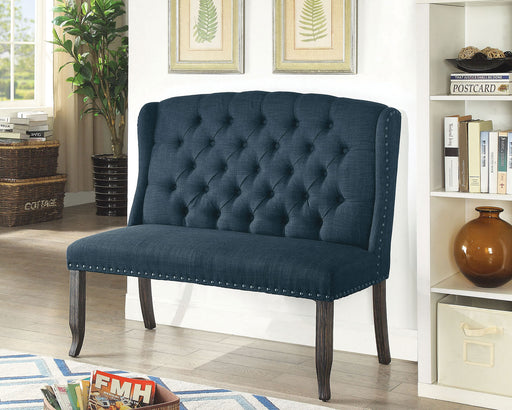 Sania 2-seater Loveseat Bench - Blue