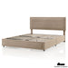 Velvet Light Brown Storage Bed With Drawers - Queen