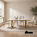 Wadenstil 5 PC. Dining Table Set - Gold/White / 5 PC. Dining Table Set