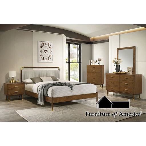 Bardot 5 PC. Bedroom Set W/ 2NS - Walnut