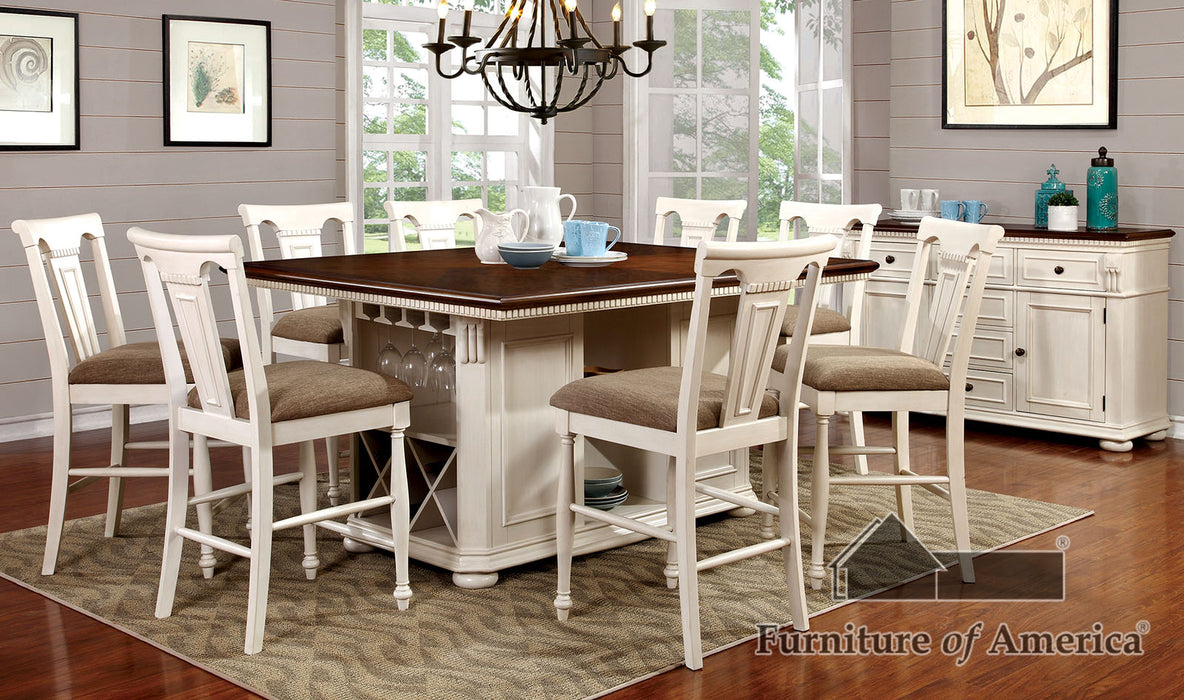 Sabrina Counter HT. Stool - Off White/Cherry