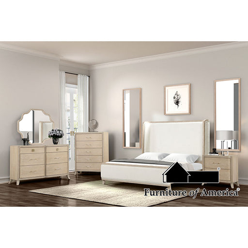 Candra 5 PC. Bedroom Set W/ 2NS - Natural Oak