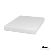 Forsythia 8" E. Green Tea Gel Memory Foam - White