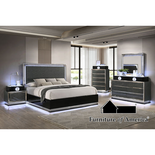 Morah Bed - Charcoal Gray/Black - King