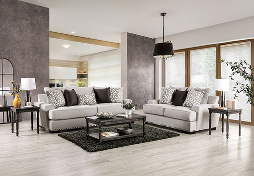 Picotee Sofa + Loveseat - Light Gray/Charcoal