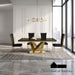 Valdevers 5 PC. Dining Table Set - Gold/Black