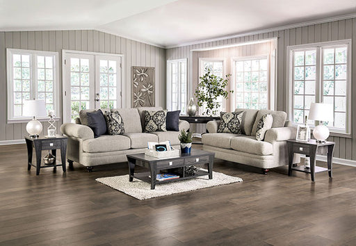 Miramar Sofa + Loveseat - Beige/Charcoal