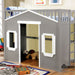 Eileen Size Loft Bed - Gray/White
