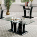 Staten Sofa Table - Glossy Black/Chrome