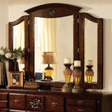 Tuscan II Tri-fold Mirror - Glossy Dark Pine