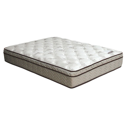 Lilium 13" Euro Pillow Top Mattress - White/Brown - Cal King