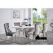Valdevers 5 PC. Dining Table Set - Chrome/Gray