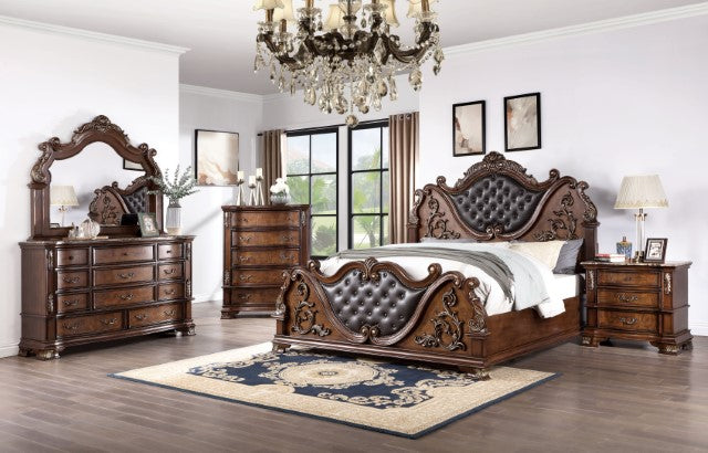 Esparanza Bed - King / Brown Cherry