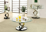 Nova End Table - Satin Plated/Black