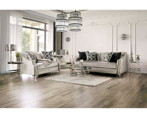 Elicia Sofa + Loveseat - Silver