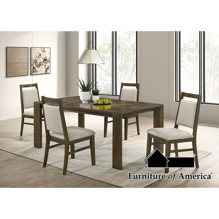 Coppet 5 PC. Dining Table Set - Dark Walnut