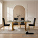 Wadenstil 5 PC. Dining Table Set - Gold/Green/Black / 5 PC. Dining Table Set (CM3295GDBG-T-5PC-BK)