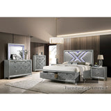 Emmeline 4MM Beveled Mirror W/ Led Lights - Silver