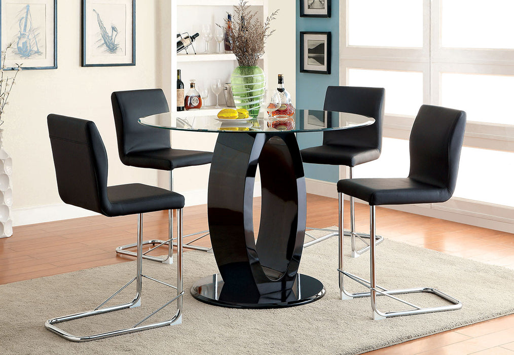 Lodia II Round Counter HT. Table - Black