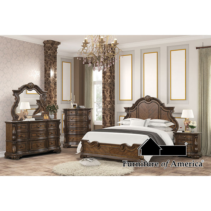 Leovanni Panel Bed - Dark Brown - Queen