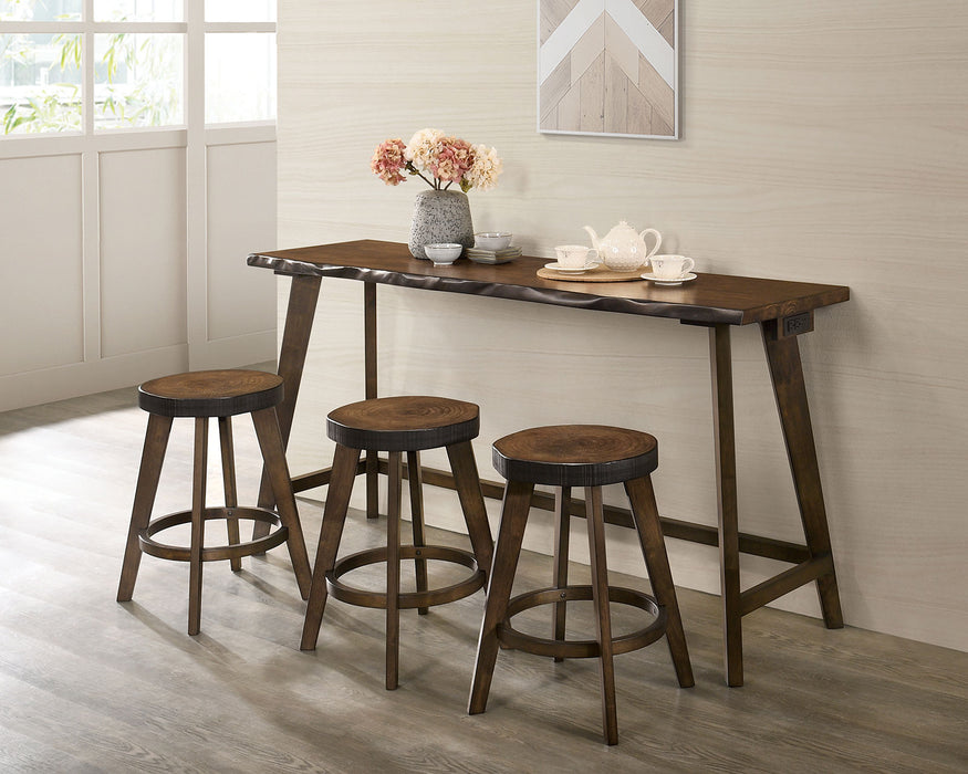 Missoula Counter HT. Table Sets W/ Usb Charger - Walnut