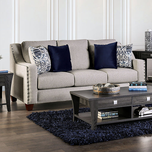 Stickney Sofa - Light Gray/Navy