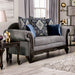 Gustavo Loveseat - Gray/Walnut