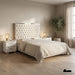 Vastano Bed - Chrome/White / Queen Bed