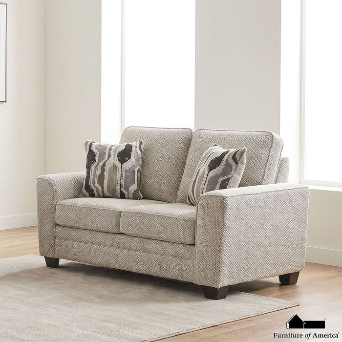 Vetra Loveseat W 2 Pillows - Taupe