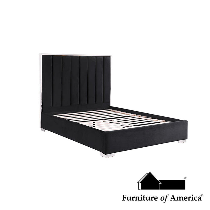 Nespoli E. Bed - Chrome/Black