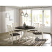 Haleigh 5 PC. Dining Table Set - Antique White/Dark Walnut