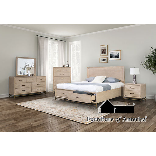 Sandnes 5 PC. Bedroom Set W/ Chest - Light Oak - Queen / 5 PC. Queen Bedroom Set W/ Chest (FM7369AK-Q-5PC-CHEST)