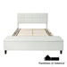 Bed White Platform Bed With Storage Bench - Full
